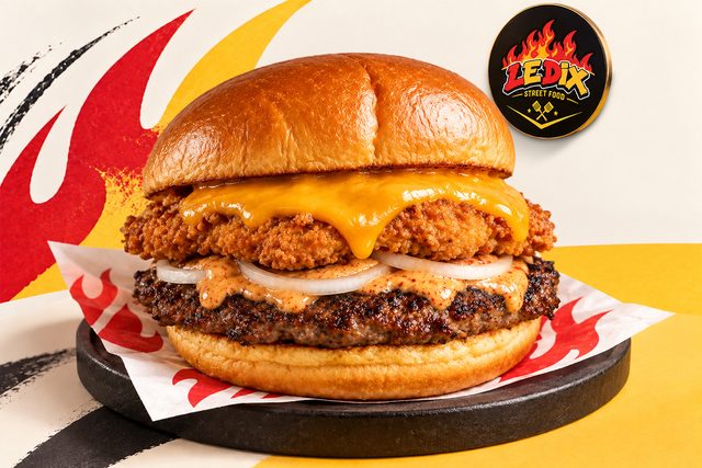 Le Chikbeef Hamburger